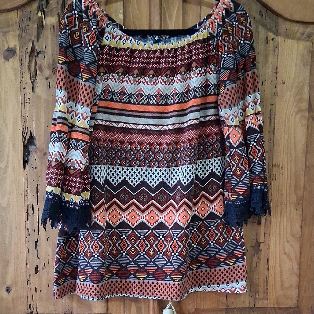 Colorful Geometric Women's Blouse